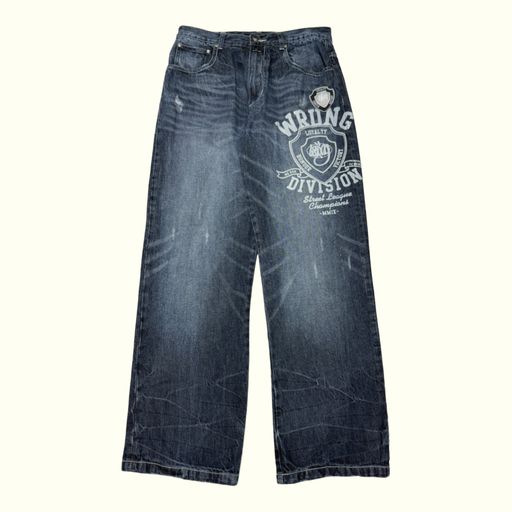 Wrung Division Jean Baggy Homme 2000s Streetwear – W32